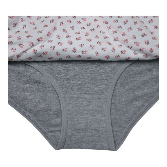 Laura Ashley Womens 5-Pack Tag-Free Cotton Spandex Panties Large Floral Striped - Picture 10 of 12